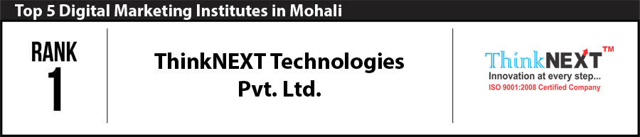 Top 5 Digital Marketing Institutes providing Digital Marketing Course in Mohali